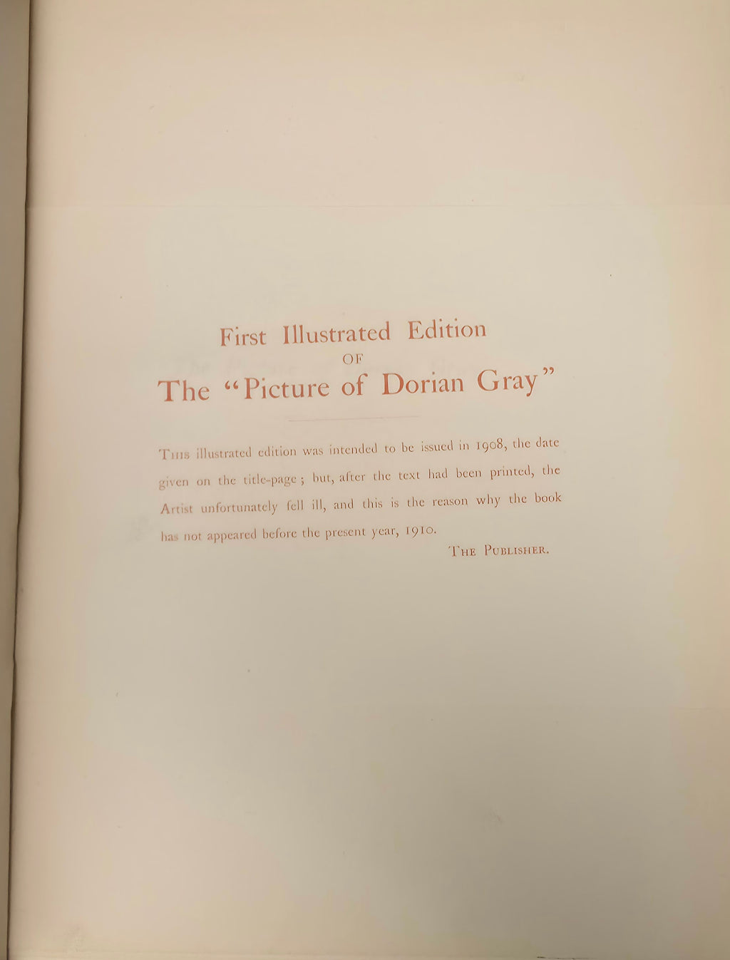The Picture of Dorian Gray by Oscar Wilde (First Illustrated Edition)
