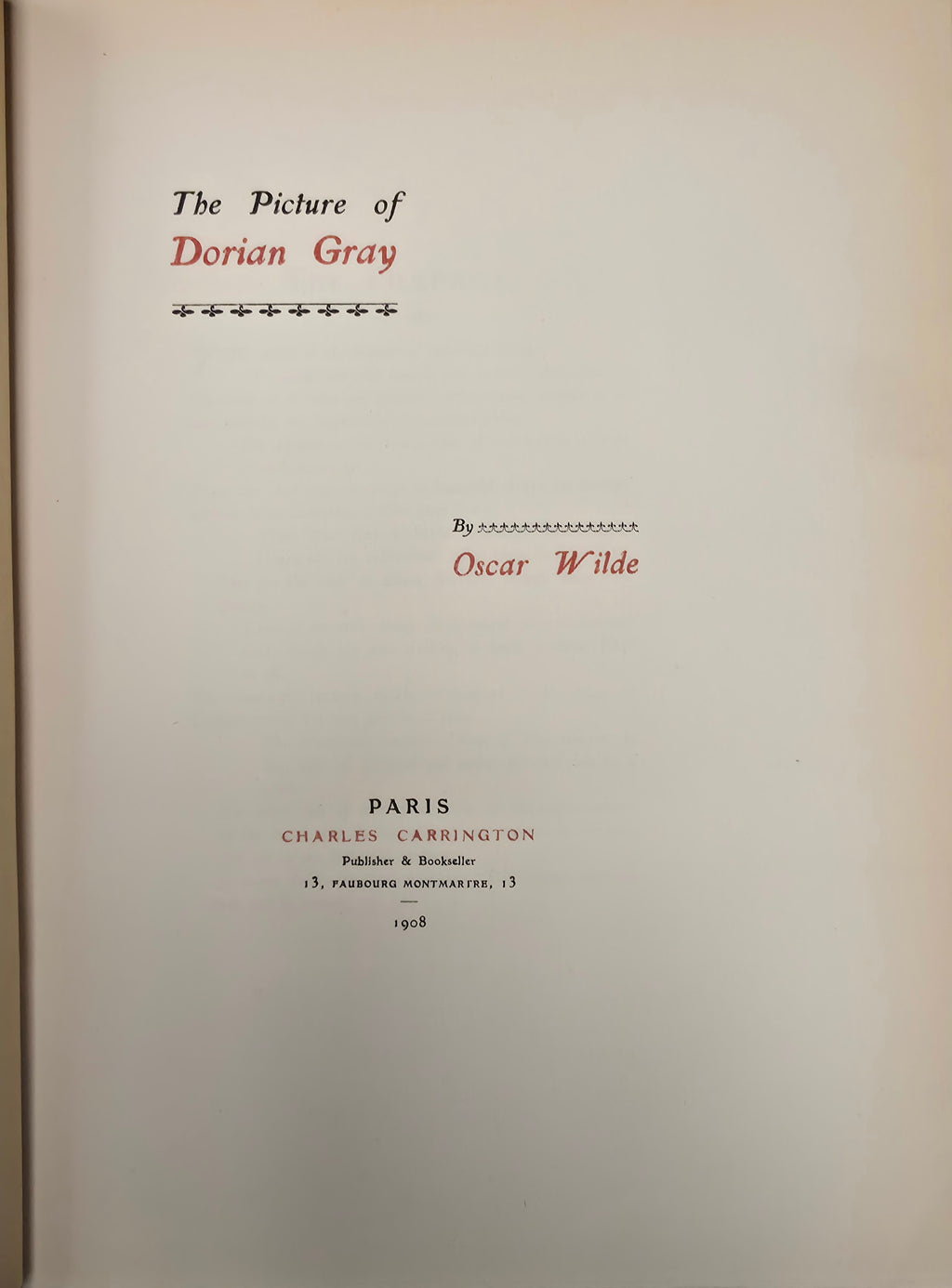The Picture of Dorian Gray by Oscar Wilde (First Illustrated Edition)