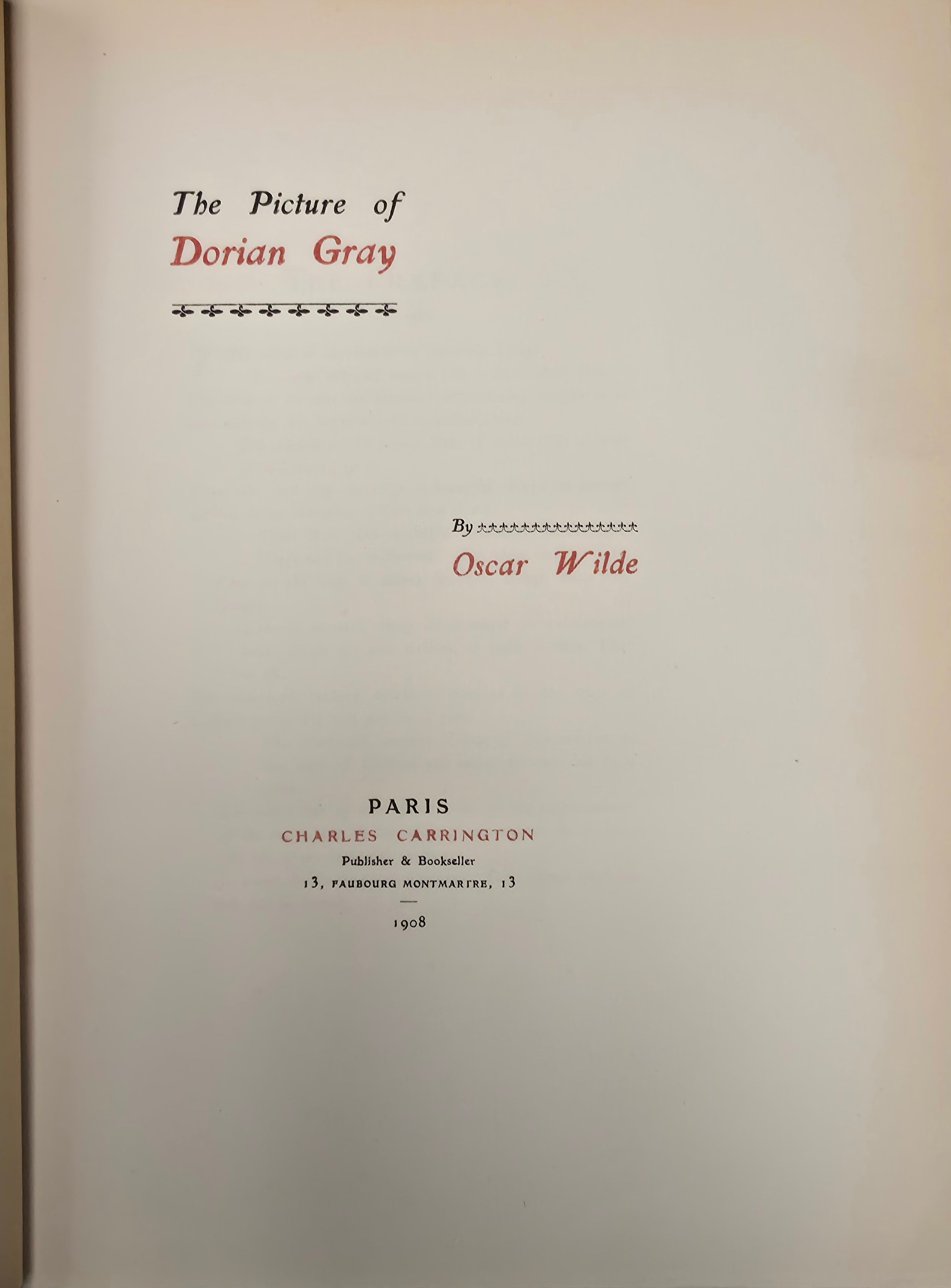 The Picture of Dorian Gray by Oscar Wilde (First Illustrated Edition)