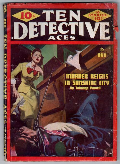 Ten Detective Aces Nov 1944 Powell "Murder Reigns in Sunshine City"