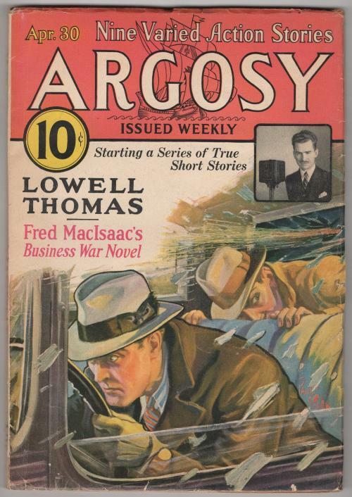 Argosy Apr 30 1932 Paul Stahr Cvr; Ray Cummings; Lowell Thomas