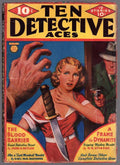 Ten Detective Aces Mar 1937 GGA Knife Cvr, John K. Butler - Pulp
