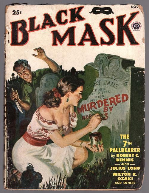 Black Mask Nov 1949 Saunders Graveyard Cvr, Robert C. Dennis - Pulp
