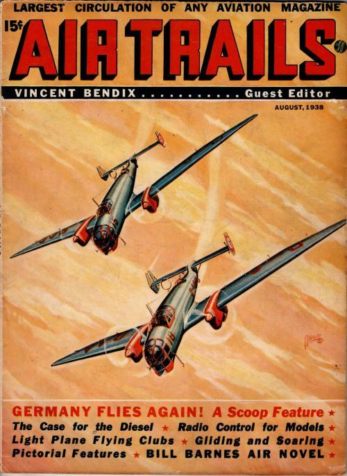 Air Trails Aug 1938 Pulp Frank Tinsley Cvr; George L. Eaton