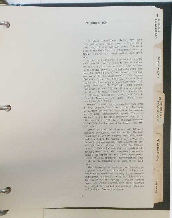 Space Transportation System User Handbook NASA June 1977