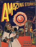Amazing Stories Jul 1928 Paul Cvr The Invisible Man HG Wells - Pulp