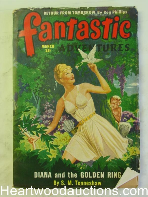 Fantastic Adventures Mar  1950 Robert Bloch, Rog Phillips - High Grade