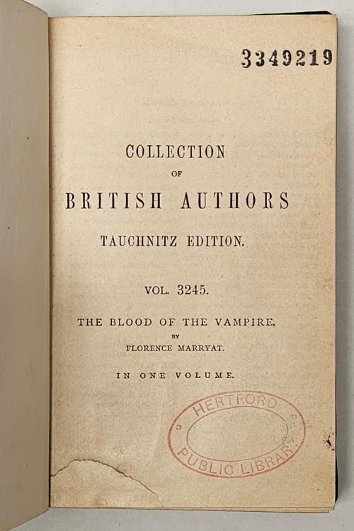 The Blood of  the Vampire by Florence Marryat