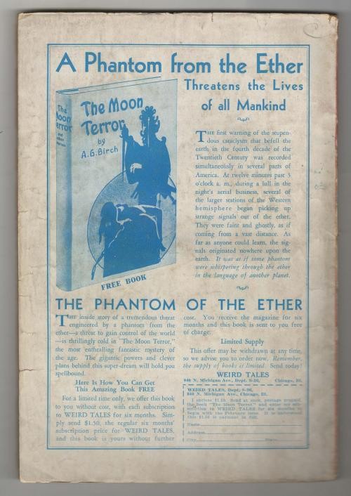 Weird Tales Jan 1933 J. Allen St. John Cvr; R. E. Howard; Otis Adelbert Kline