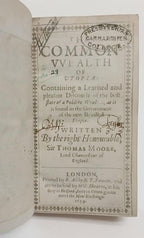 The Common-wealth of Utopia by Sir Thomas Moore 1639