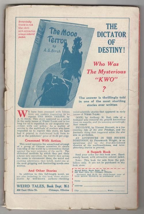 Weird Tales Apr 1928 C. C. Senf Cvr; Seabury Quinn; R. E. Howard; Murray Lein...