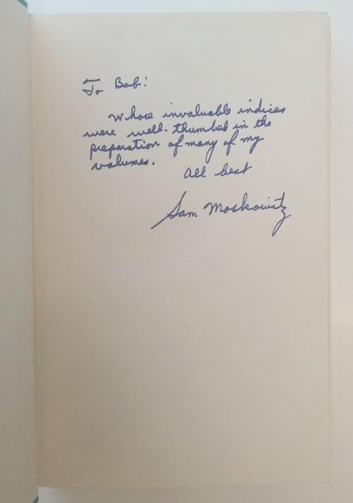 Explorers of the Infinite by Sam Moskowitz (First Edition) Signed