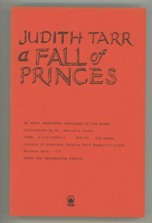 A Fall of Princes by Judith Tarr (First Edition) Uncorrected Proof
