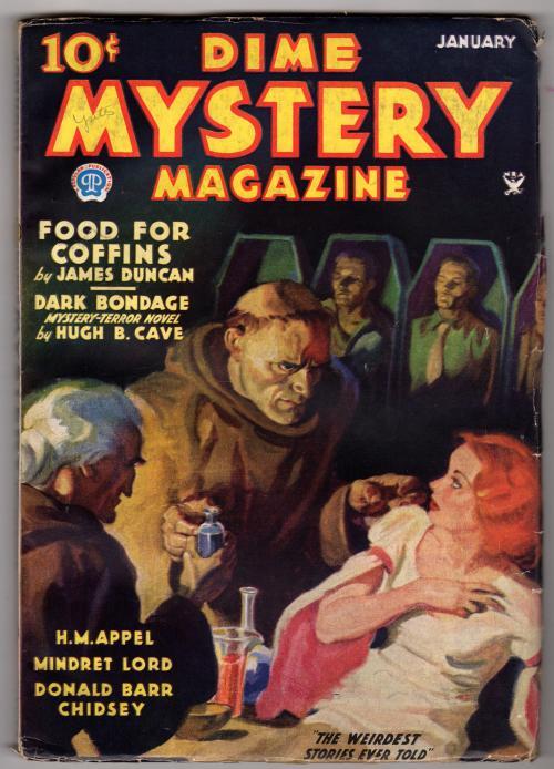 Dime Mystery Magazine Jul 1935 Baumhofer Bondage Cvr Cornell Woolrich story