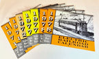 7 Vintage Electric Railroad Calendars, Golden West Books 1971, 1972, 1977, 1978