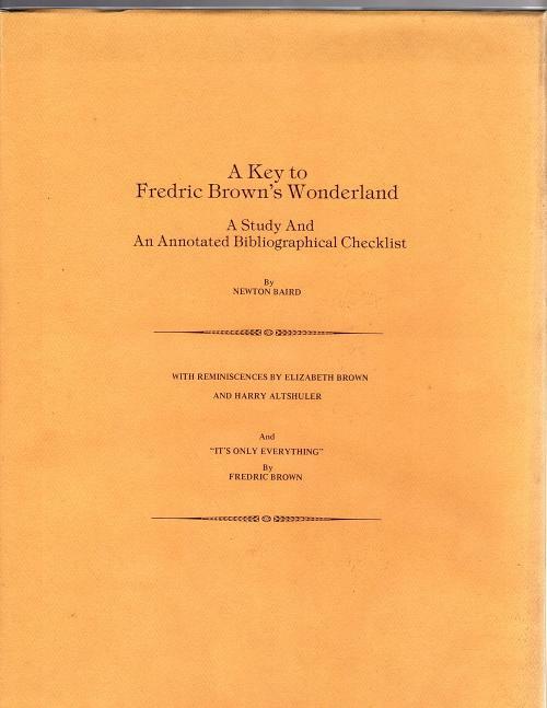 A Key to Frederic Brown's Wonderland by Newton Baird (Limited Edition)