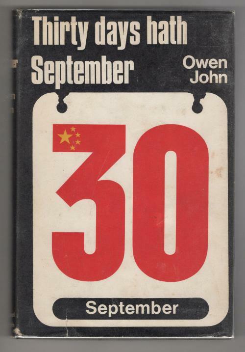 Thirty Days Hath September by Owen John (First UK Edition) Signed First Book