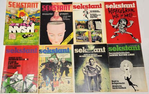 Lot of 18 Sekstant Dutch Magazines 1970's