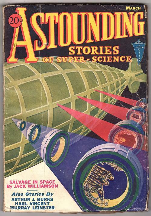 Astounding Mar 1933  Last Clayton Issue; Williamson Cover Story