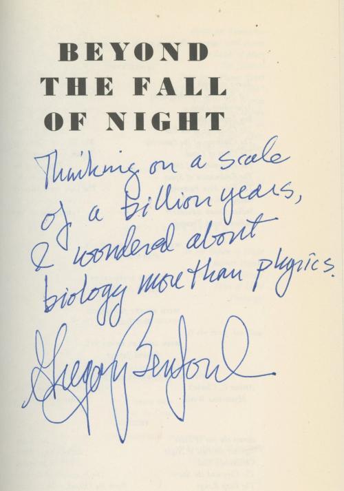Beyond the Fall of Night by Arthur C. Clarke Gregory Benford Signed