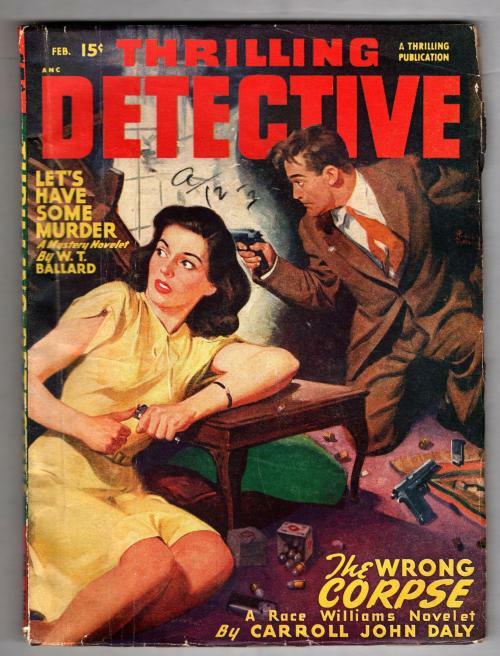 Thrilling Detective Feb 1949 Carroll John Daly: Race Williams; W.T. Ballard