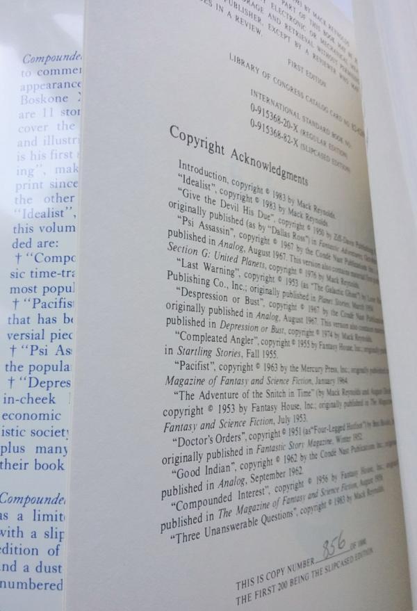 Compounded Interests by Mack Reynolds (First Edition) Limited Copy #856