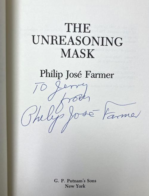The Unreasoning Mask by Philip Jose Farmer (First Edition) Signed