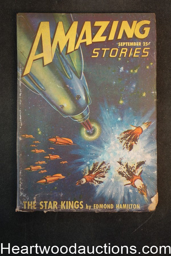 "Amazing Stories" September 1947 Ed Hamilton Cvr story The Star Kings