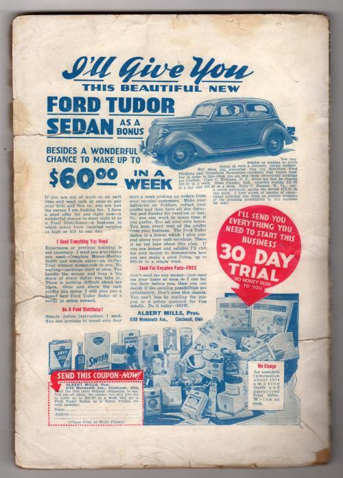 Spicy Adventure Dec 1936 Parkhurst GGA Lew Merrill, Bellem, Anderson