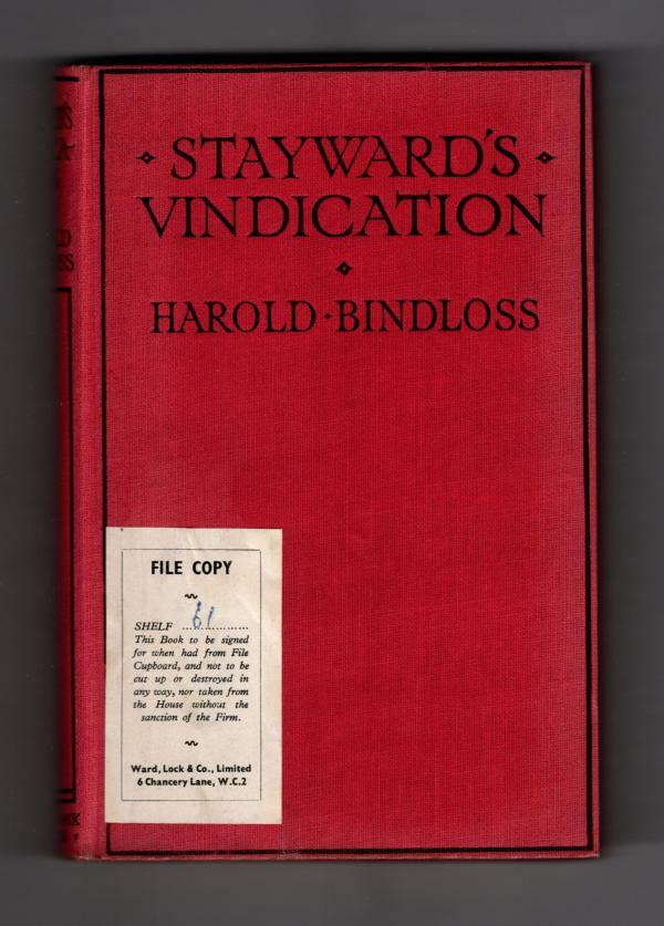 Stayward's Vindication by Harold Bindloss (File Copy)