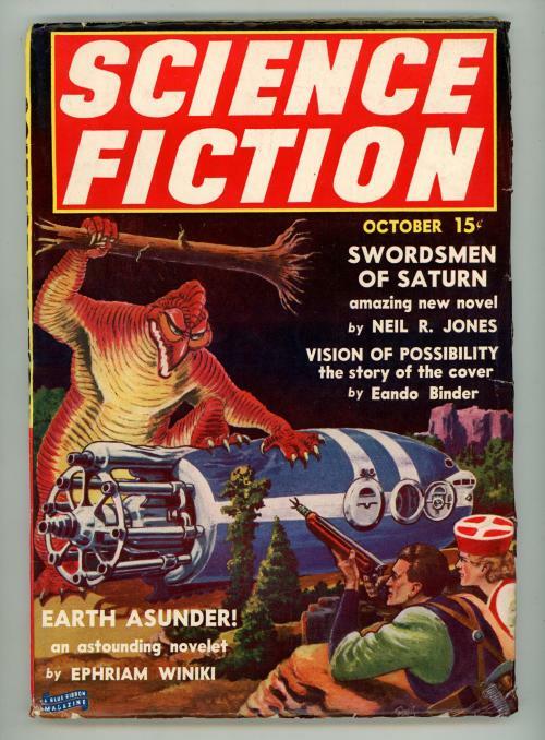 Science Fiction October 1939  Frank Paul Cvr, J. R. Fearn, Eando Binder