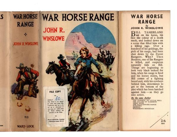 War Horse Range by John R. Winslowe (First Edition) File Copy