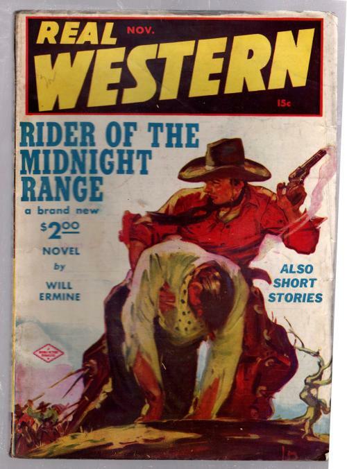 Real Western Nov 1940 Ross Cover Art Pulp