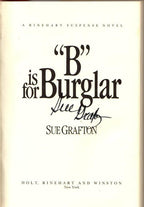 B is for Burglar by Sue Grafton (First Edition) Signed