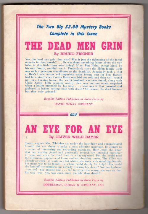 Two Complete Detective Books Sep 1946 George Gross Cvr - Pulp