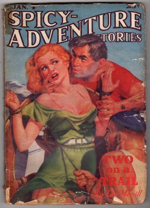 Spicy Adventure Stories" January 1938 GGA Bondage Cover