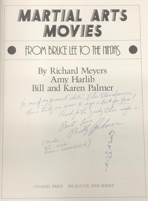 Martial Arts Movies by Richard Meyers Amy Harlib et al. Signed Presentation Copy