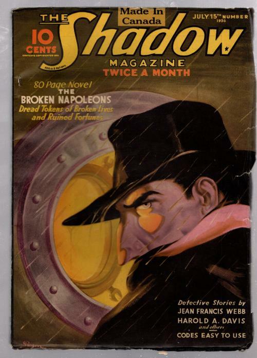 The Shadow Jul 15 1936 Jerome Rozen Cover Art - Canadian Edition Pulp