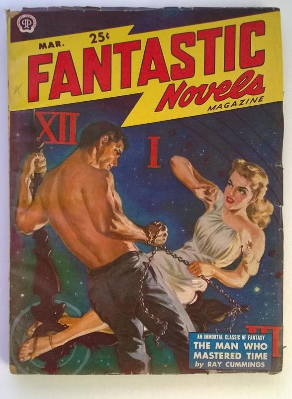Fantastic Novels Mar  1950 Saunders GGA Cvr; Max Brand; Ray Cummings