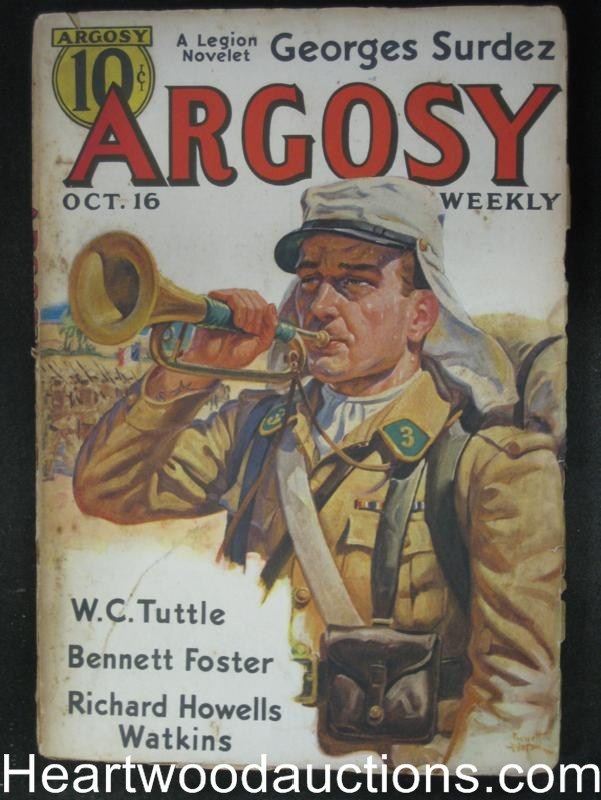 Argosy Oct 16, 1937 George Surdez, Foreign Legion Cvr, W.C. Tuttle