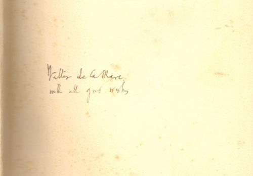 The Wind Blows Over by Walter de la Mare (First Edition) Signed