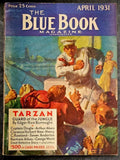 Blue Book Apr 1931 Laurence Herndon Cvr; Burroughs - Tarzan; George F. Worts