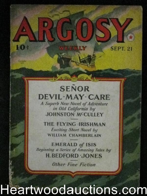 Argosy Sep 21,  1940 Beyer  Minions of Mercury,McCulley,HB Jones