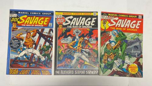 Lot of 6 Doc Savage Marvel Comics Issues 1, 2, 4, 6, 7, 8 Bronze Age