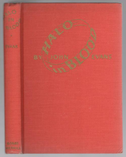 Halo in Blood by John Evans (First Edition) Author's First Mystery