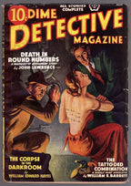 Dime Detective Nov 1938 Wild Tattoo Cover, John Lawrence - Pulp