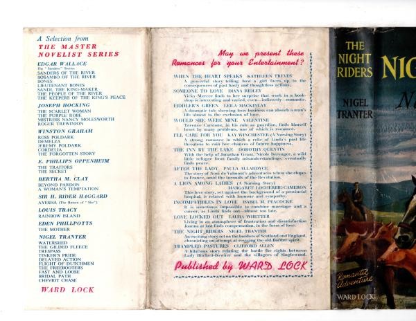 The Night Riders by Nigel Tranter (First Edition) Hubin Listed, File Copy
