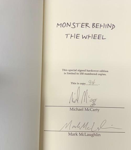 Monster Behind the Wheel by Michael McCarty & Mark McLaughlin 1st LTD Signed
