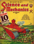 Science and Mechanics Oct 1934 Pulp Frank Paul; Monstrous Machines of the Nex...