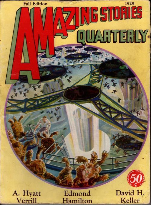 Amazing Stories Quarterly Oct 20 1929 Wesso Cvr; Edmond Hamilton;